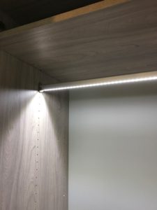 LED closet rod
