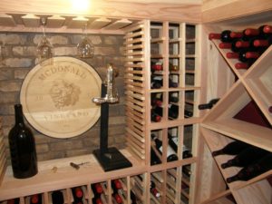 wine cellar and wine racking