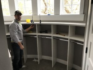 Closets For Life Installer, Corbin, working on Installation