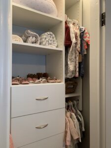 Baby room closet storage twin citites